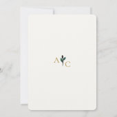 Invitation Beau Mariage d'aquarelle fleurie (Dos)