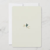 Invitation Beau Mariage d'aquarelle florale (Dos)