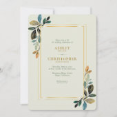 Invitation Beau Mariage d'aquarelle florale (Devant)