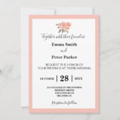 Invitation Beau Mariage de Bouquet Floral (Devant)