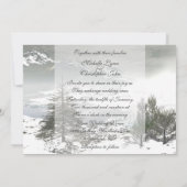 Invitation Beau Mariage de montagne d'hiver (Dos)