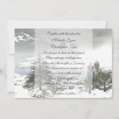 Invitation Beau mariage de montagne d'hiver (Dos)