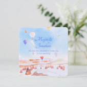 Invitation Beau mariage de montgolfière Cappadoce (Debout devant)