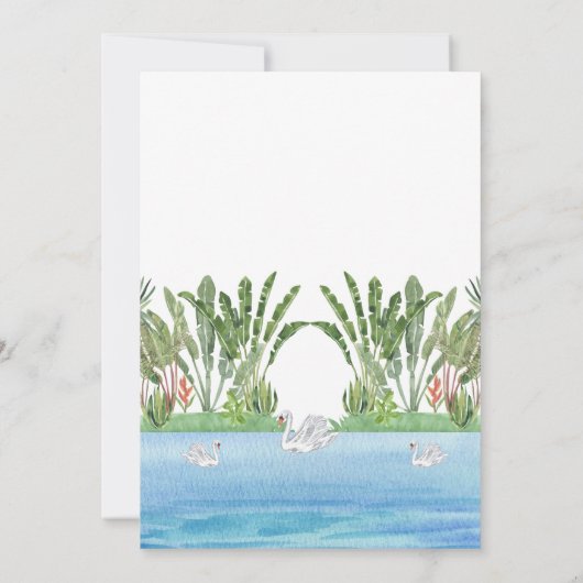 Invitation Beau mariage de rivière jungle (Dos)