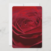 Invitation Beau mariage de rose rouge (Dos)
