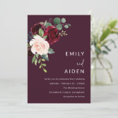 Invitation Beau Mariage de vin rouge Bourgogne (Debout devant)