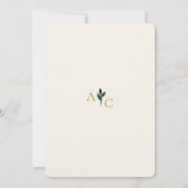 Invitation Beau Mariage d'ivoire Floral Aquarelle (Dos)