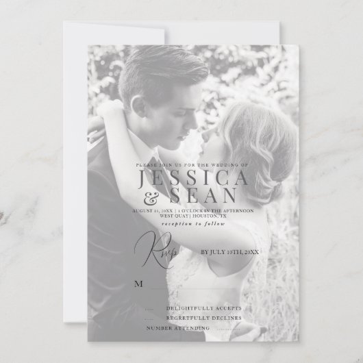 Invitation Beau Mariage Double Photo (Devant)