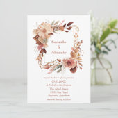 Invitation Beau Mariage Floral (Debout devant)