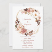 Invitation Beau Mariage Floral (Devant)