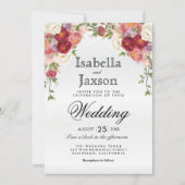 Invitation Beau Mariage Floral (Devant)