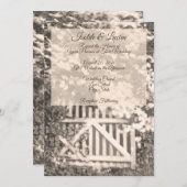 Invitation Beau Mariage Garden Gate (Devant / Derrière)