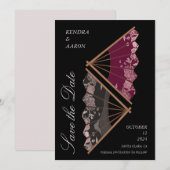 Invitation Beau Mariage Japonais Moderne Sauvez La Date (Devant / Derrière)