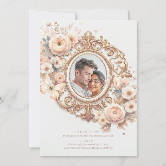 Invitation Beau Mariage Ranunculus (Dos)