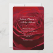 Invitation Beau Mariage Rose Rouge (Devant)
