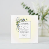 Invitation Beau Matin Jaune Soleil avec Rubans et Bulles (Debout devant)