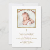 Invitation Beau minimalisme | Baptême photo Faux Gold (Devant)
