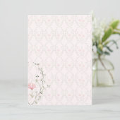 Invitation Beau motif floral (Debout devant)
