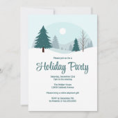 Invitation Beau Noël Arbres Fêtes d'hiver Fête (Devant)