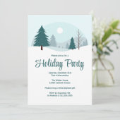 Invitation Beau Noël Arbres Fêtes d'hiver Fête (Debout devant)