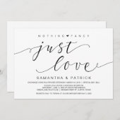 Invitation Beau Noir Rien de Fantaisie Juste Amour, Élitement (Devant / Derrière)