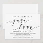 Invitation Beau Noir Rien de Fantaisie Juste l'Amour, Échange (Devant / Derrière)