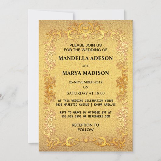 Invitation Beau or (Devant)