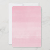 Invitation Beau ours rose ballon vert verdure fille baby show (Dos)