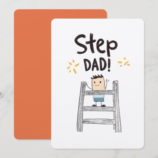 Invitation Beau-papa - Un échelon de plus, tout simplement gé (Devant / Derrière)