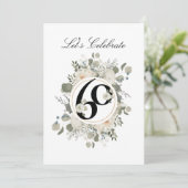 Invitation Beau Pastel Floral 60e ANNIVERSAIRE (Debout devant)