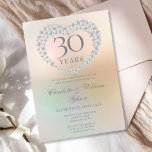 Invitation Beau Pearl Heart 30e anniversaire de Mariage<br><div class="desc">Doté d'un beau coeur de perles,  cette invitation chic du 30ème anniversaire de mariage peut être personnalisée avec vos informations spéciales d'anniversaire de perles sur un arrière - plan perle. Conçu par Thisisnotme©</div>