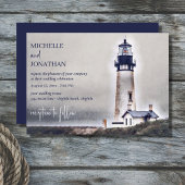 Invitation Beau phare Nautical Beach Mariage