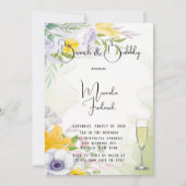 Invitation Beau Printemps Matin Floral Brunch & Bubbly (Devant)