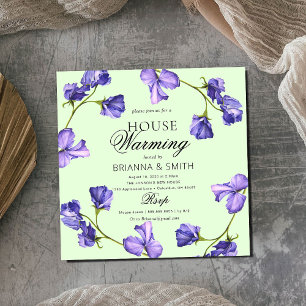 Invitation Beau Purple Floral Ménage