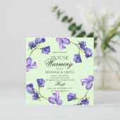 Invitation Beau Purple Floral Ménage (Debout devant)