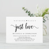 Invitation Beau Rien de Fantaisie Noir Juste Amour, Fugue (Debout devant)