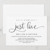 Invitation Beau Rien de Fantaisie Noir Juste Amour, Fugue (Devant / Derrière)