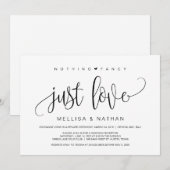 Invitation Beau Rien de Fantaisie Noir Juste Amour, Fugue (Devant / Derrière)