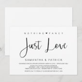 Invitation Beau Rien de Fantaisie Noir Juste Amour, Fugue (Devant / Derrière)