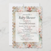 Invitation Beau Romantique Rose rose rose Roses romantiques (Devant)
