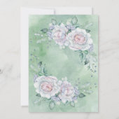 Invitation Beau Rose Aquarelle Delicate Mariage (Dos)