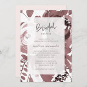 Invitation Beau Rose Couleur Floral Blush Bridal Brunch (Devant / Derrière)