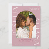 Invitation Beau Rose Deux Mariage photo (Devant)