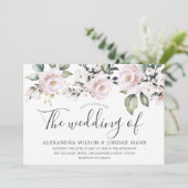 Invitation Beau Rose Dusty Blush Pink Mariage (Debout devant)