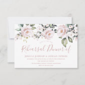 Invitation Beau Rose Dusty Blush Pink Rehearsal Dîner (Devant)