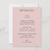 Invitation Beau Rose espagnol Quinceañera (Dos)