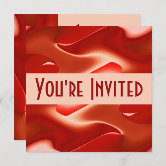 Invitation beau rouge (Devant / Derrière)
