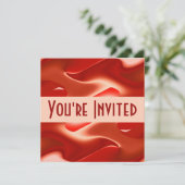 Invitation beau rouge (Debout devant)