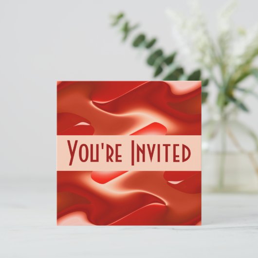 Invitation beau rouge (Debout devant)