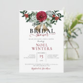 Invitation Beau thème de Noël Wedding shower (Debout devant)